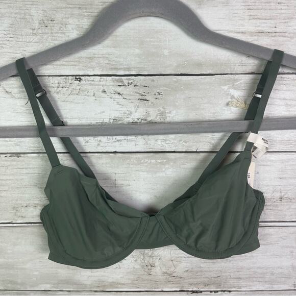 Aerie Smoothez Unlined Full Coverage Bra Green Size 32B - Picture 1 of 5
